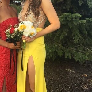 Yellow formal dress